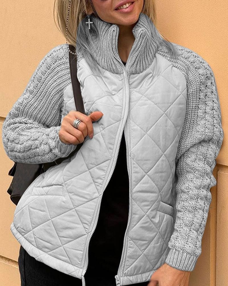 BOILAR - Veste en tricot décontractée avec fermeture éclair