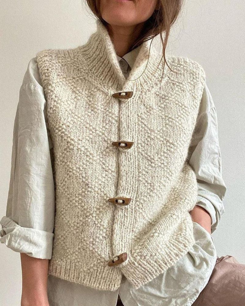 INGRID - ÉLÉGANT CARDIGAN SANS MANCHES