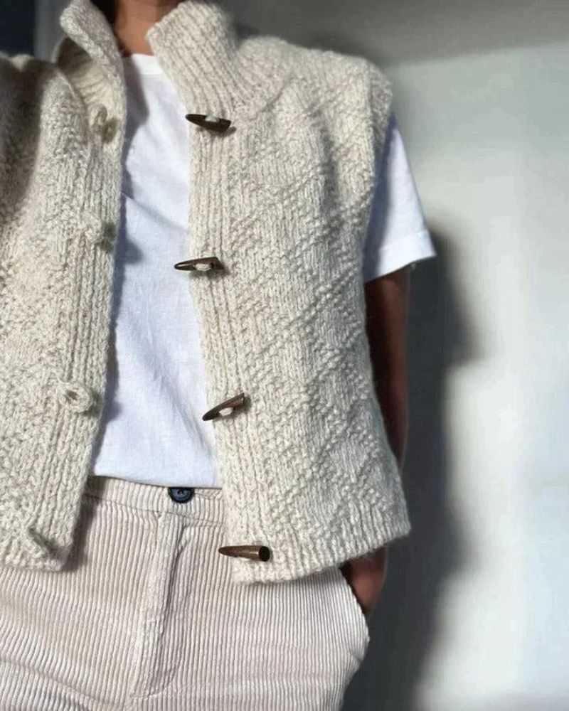 INGRID - ÉLÉGANT CARDIGAN SANS MANCHES