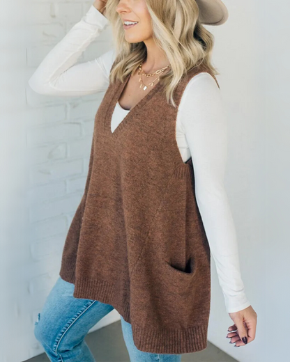 AROLA - GILET EN MAILLE DOUILLET