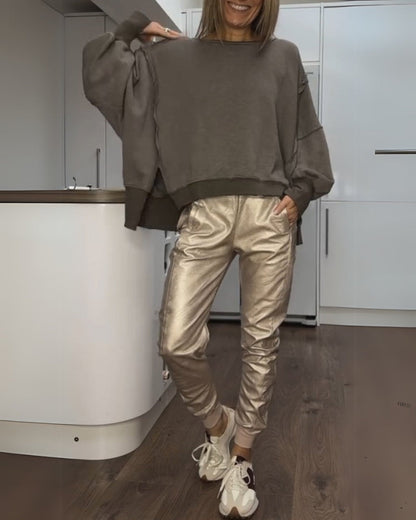 BRINA - ENSEMBLE TOP & PANTALON DÉCONTRACTÉ
