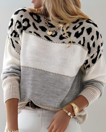 RIANA - PULL AU MOTIF LÉOPARD