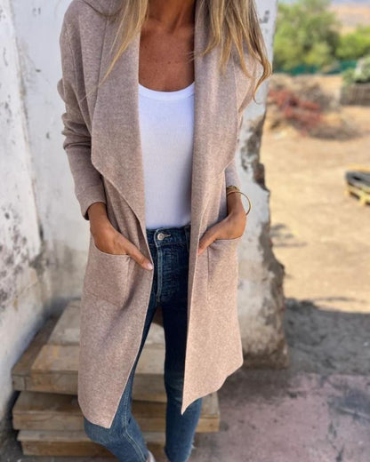 EIGONA - VESTE CARDIGAN DÉCONTRACTÉE À REVERS